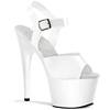 Pleaser - ADORE708N Sandale à bride à la cheville, Pole dance chaussures - Chaussures de pole dance - Blanc Product image